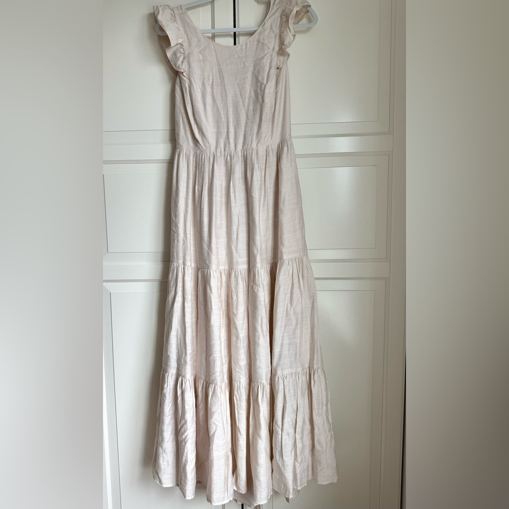 NWT Bisque Ruffle Express Maxi Dress Size L